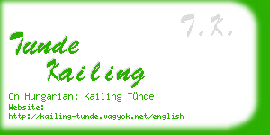 tunde kailing business card